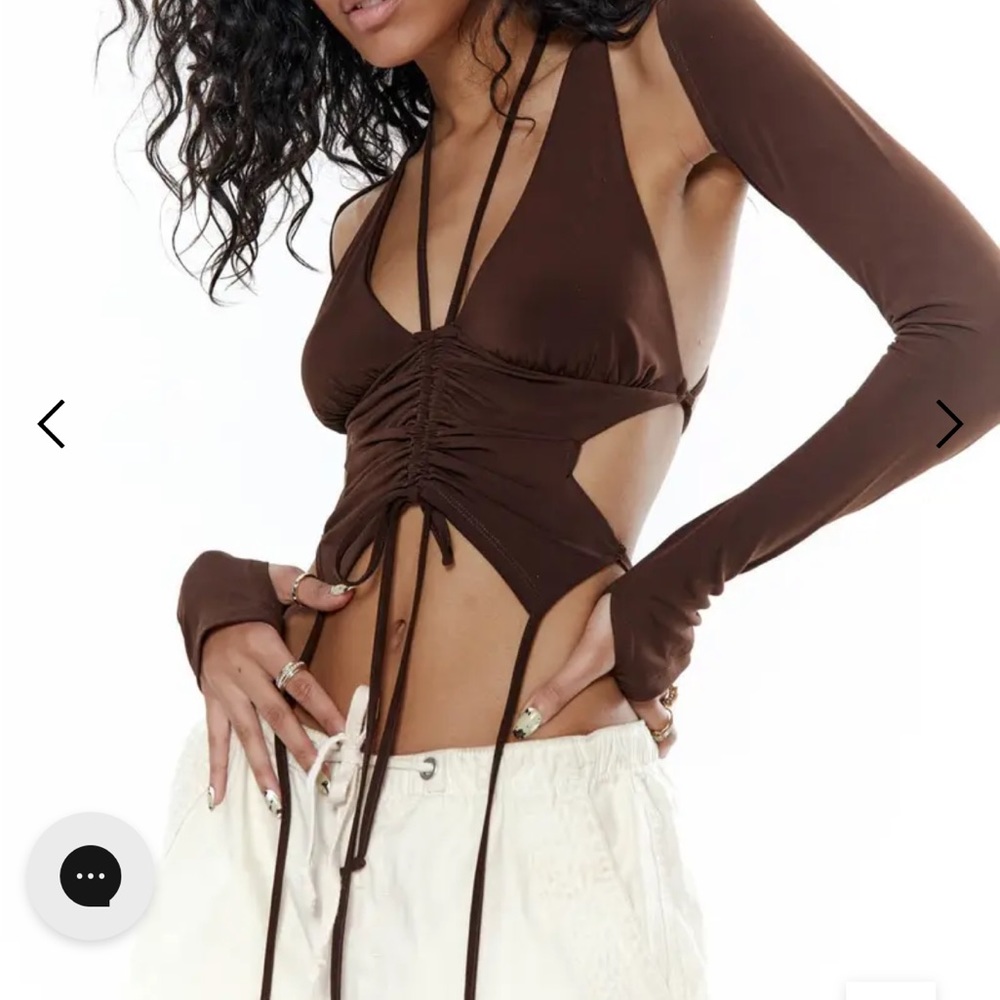 JADED LONDON WILLOW TOP SET (2 piece) IN BROWN!!